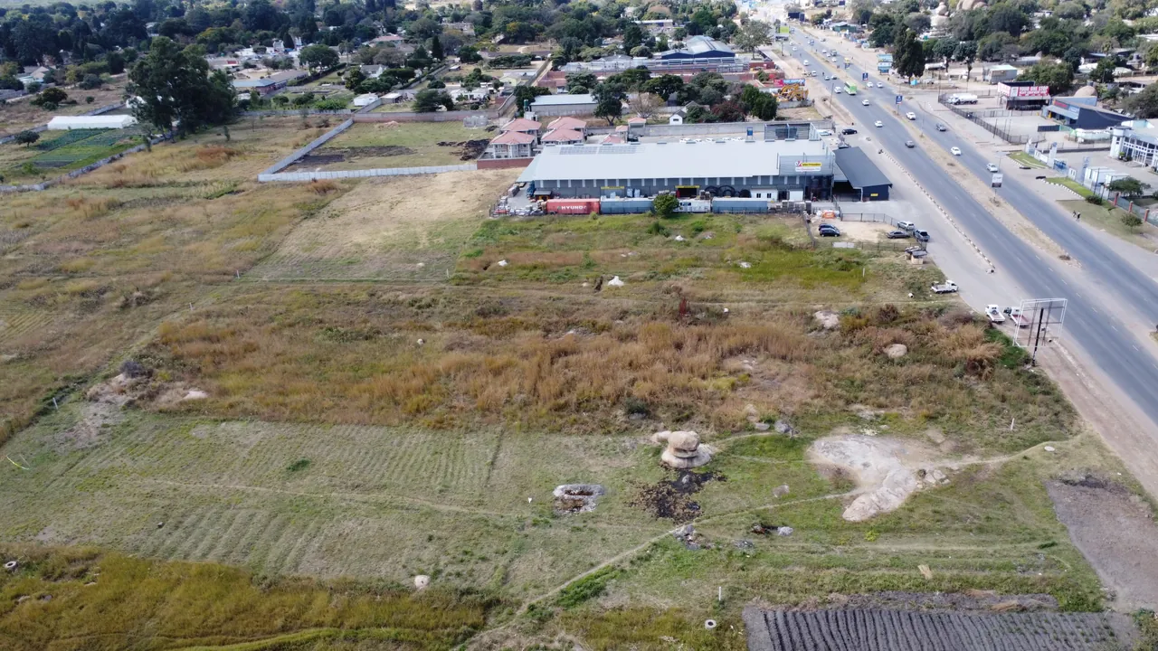 The depth of the site from above.